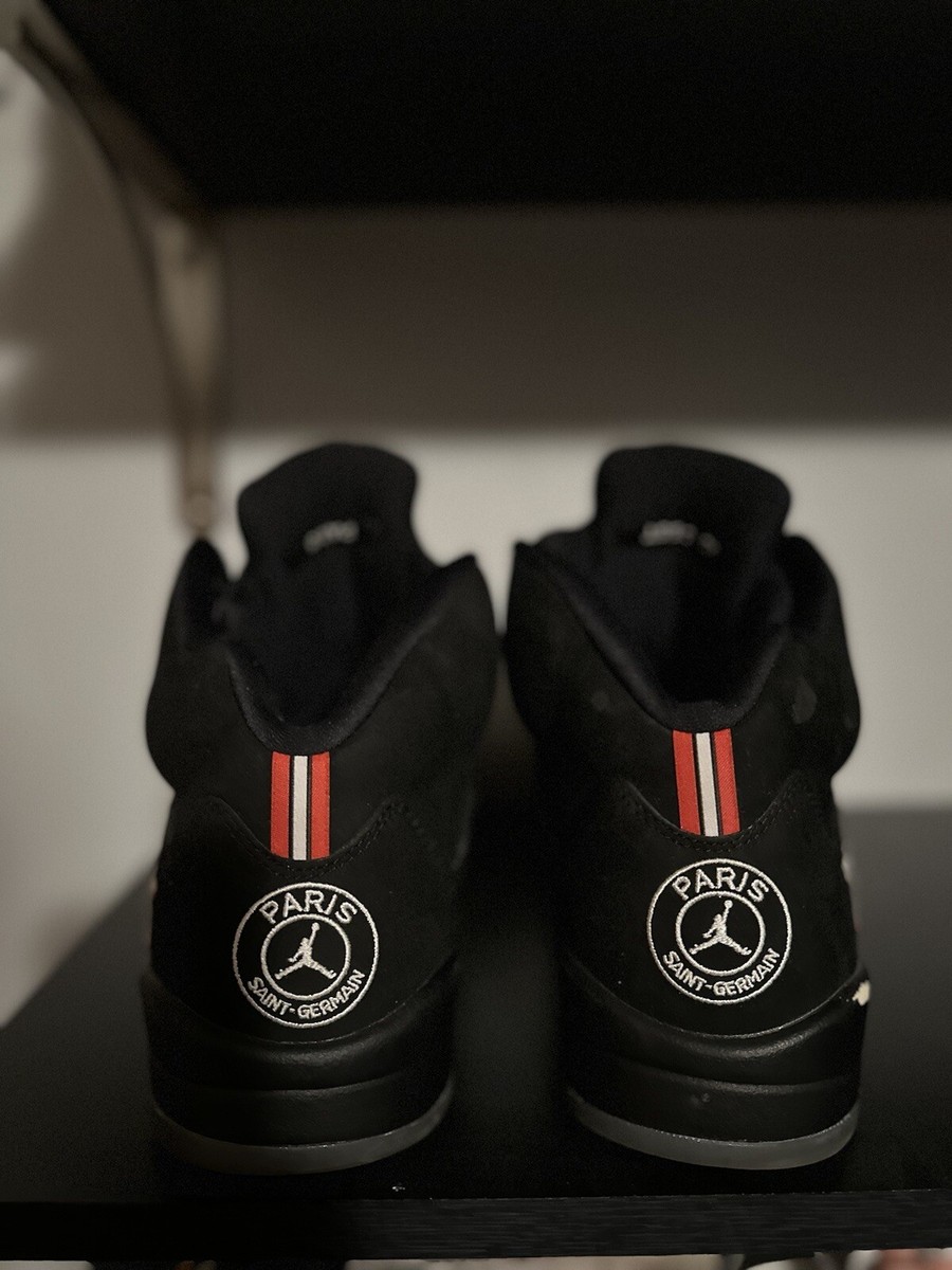 Size 10 - Paris Saint-Germain x Air Jordan 5 Retro Black