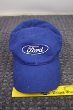 Ford Hat Cap Adjustable Back Embroider Blue White Cap America Blue Oval Logo