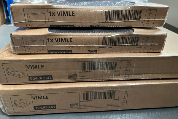 JUEGO DE FUNDA COMPLETA IKEA VIMLE sofá de 2 plazas con chaise Hallarp gris PVP £270