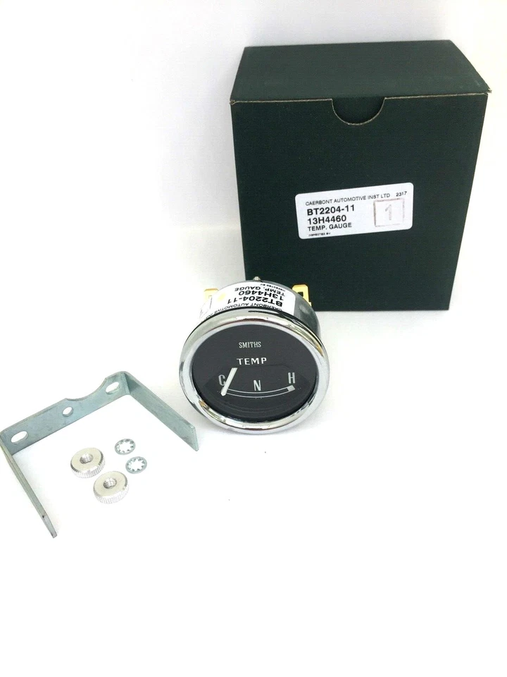 13H4460 - CLASSIC MINI TEMPERATURE GAUGE BLACK FACE C.N.H SMITHS BT2204-11 - Image 3 of 3