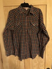 Vintage Mcgregor Sportswear Large Pearl Snaps Shirt Red Western Plaid