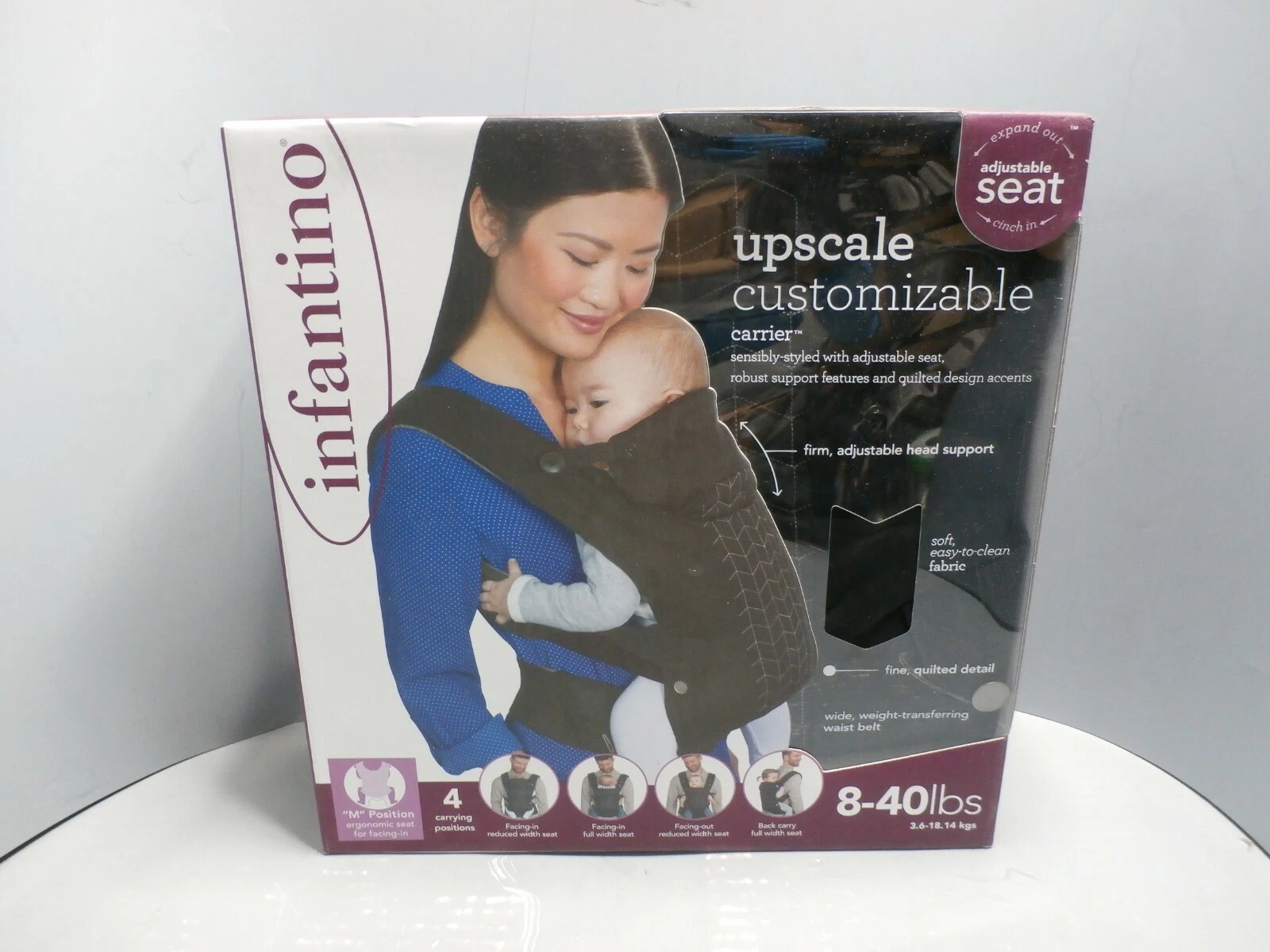 New Infantino Upscale Carrier, Black, One Size