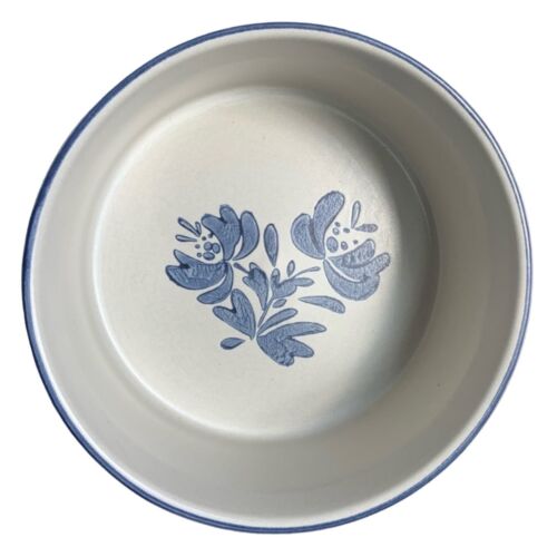 Casseruola a costine Pfaltzgraff Yorktowne Souffle che serve da forno blu grigio #406 USA - Foto 3 di 7