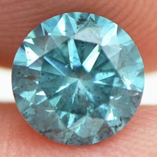 1.10 Carat Blue Diamond Fancy Round Shaped Enhanced Loose SI2 Certified 6.35 MM