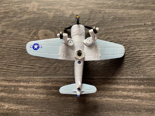 DISNEY PIXAR PLANES #7 SKIPPER RILEY BLUE 4.5" WIDE DIECAST TOY AIRPLANE MATTEL - Picture 5 of 7