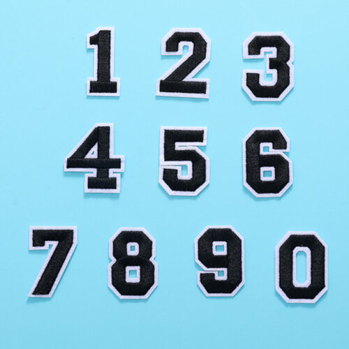 10pcs 0-9 Number Patch Patches College Iron Sew On Alphabet Embroidery Clothes│ - Picture 21 of 32