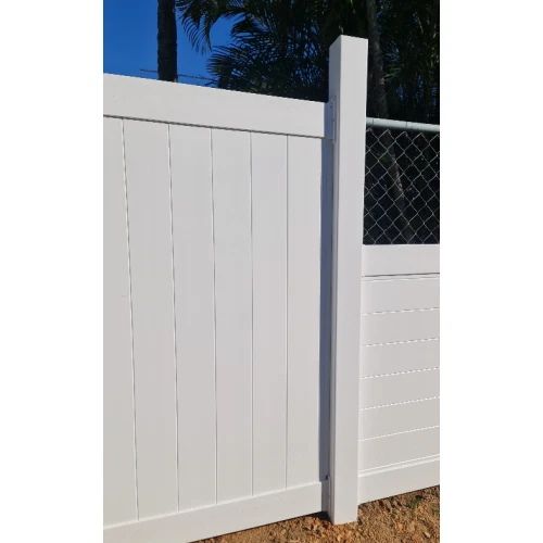 All Custom Sizes in PVC - SQM Full Privacy Polymer VERTICAL T&G Slat Fence - Picture 4 of 7