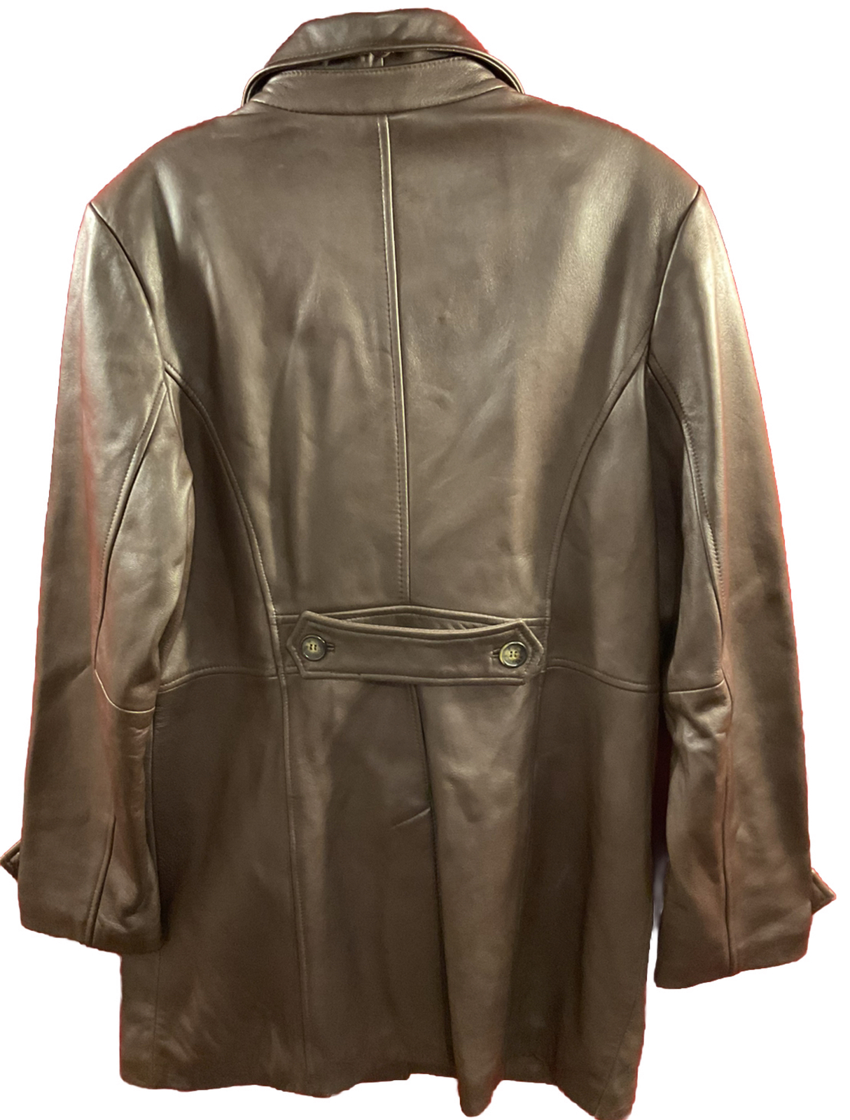 Siena Genuine Leather Button Down Brown Women's F… - image 3
