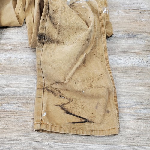 Dickies Pants 1939 RBD Men 36x34 Carpenter Distressed Destroyed Paint Tar Grunge - Picture 9 of 18