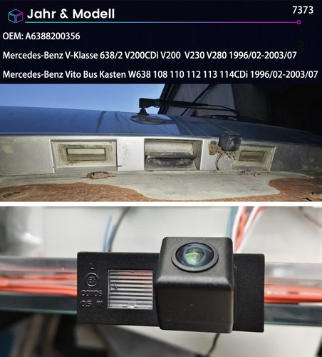 Cámara de marcha atrás Mercedes-Benz Clase V 638/2 V200CDi V200 V230 V280 Vito W638 - Imagen 2 de 5