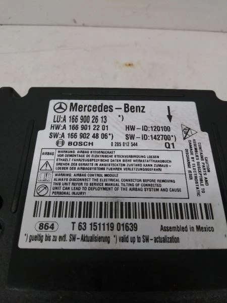 2016 MERCEDES BENZ GL450 SRS MÓDULO SEM IMPLANTAÇÃO 1669002613 SERVE 2016 - Imagem 4 de 4