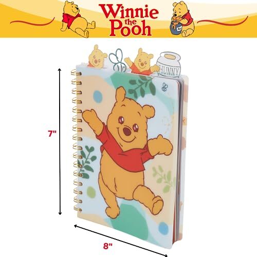 Tab Journal Notebook, Spiral Bound, 96 Lined Pages, 8 x 7 Winnie the Pooh - Picture 6 of 8