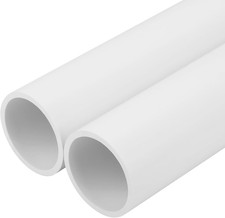 2Pcs 2 Inch PVC Pipe 17" Long White Sch40 Industrial PVC Pipes for Home DIY, Gre