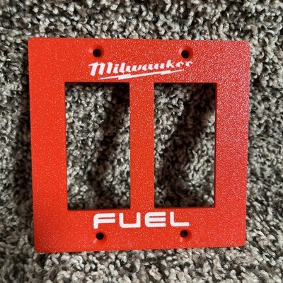 Milwaukee Fuel Dual 2 Gang Light Switch Face Plate Man Cave Garage Shop NEW!