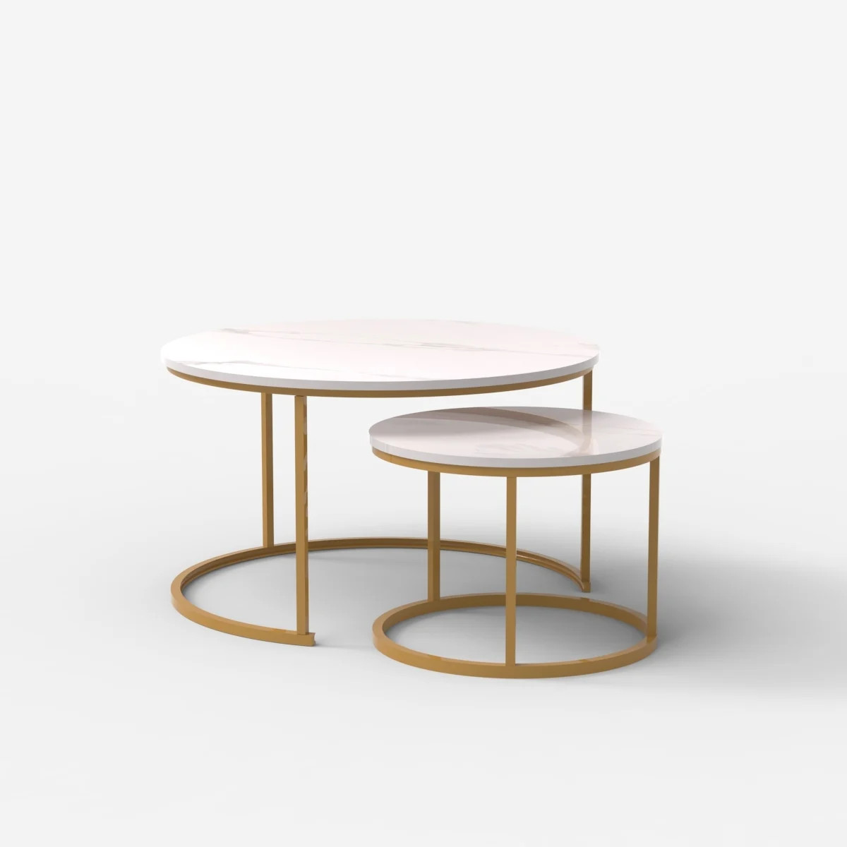 Table basse effet marbre blanc Malachite pour un salon chic et lumineux - 3