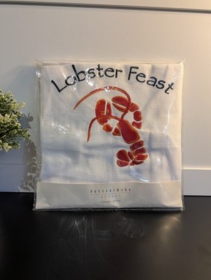 Pottery Barn Baumwolle Creme Hummer Fest Schürze Brandneu Kochen Küche Krabbe