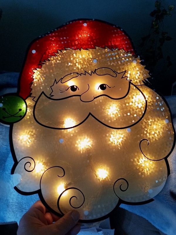 Vintage Northlight Lighted Santa Claus Christmas Window Silhouette