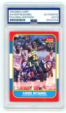 Xavier McDaniel 1986-87 Fleer #72 Signed Rookie RC w/ X-Man Insc. PSA Auto