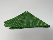 The Tie Bar 100% Silk Seta Mini Dots Hunter Green Pocket Square