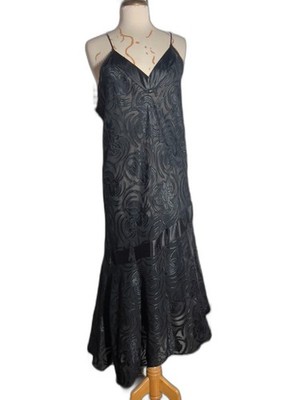 Mara Intimates Night Gown Size L Vintage 80's Mob Wife Energy Silk Slip 