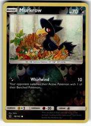 Murkrow 78/145 Reverse Holo Common Sun & Moon Guardians Rising