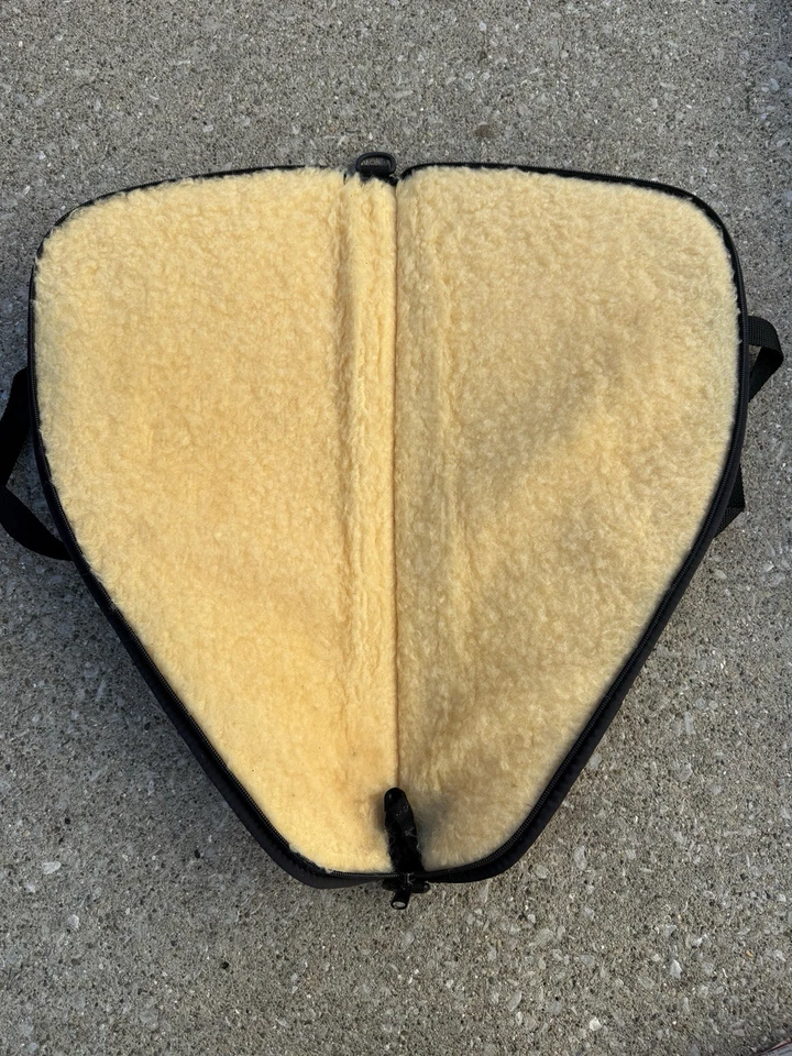 Винтажный желтовато-коричневый замшевый флисовый чехол для пистолета пистолета Thompson Center Contender - Изображение 4 из 4