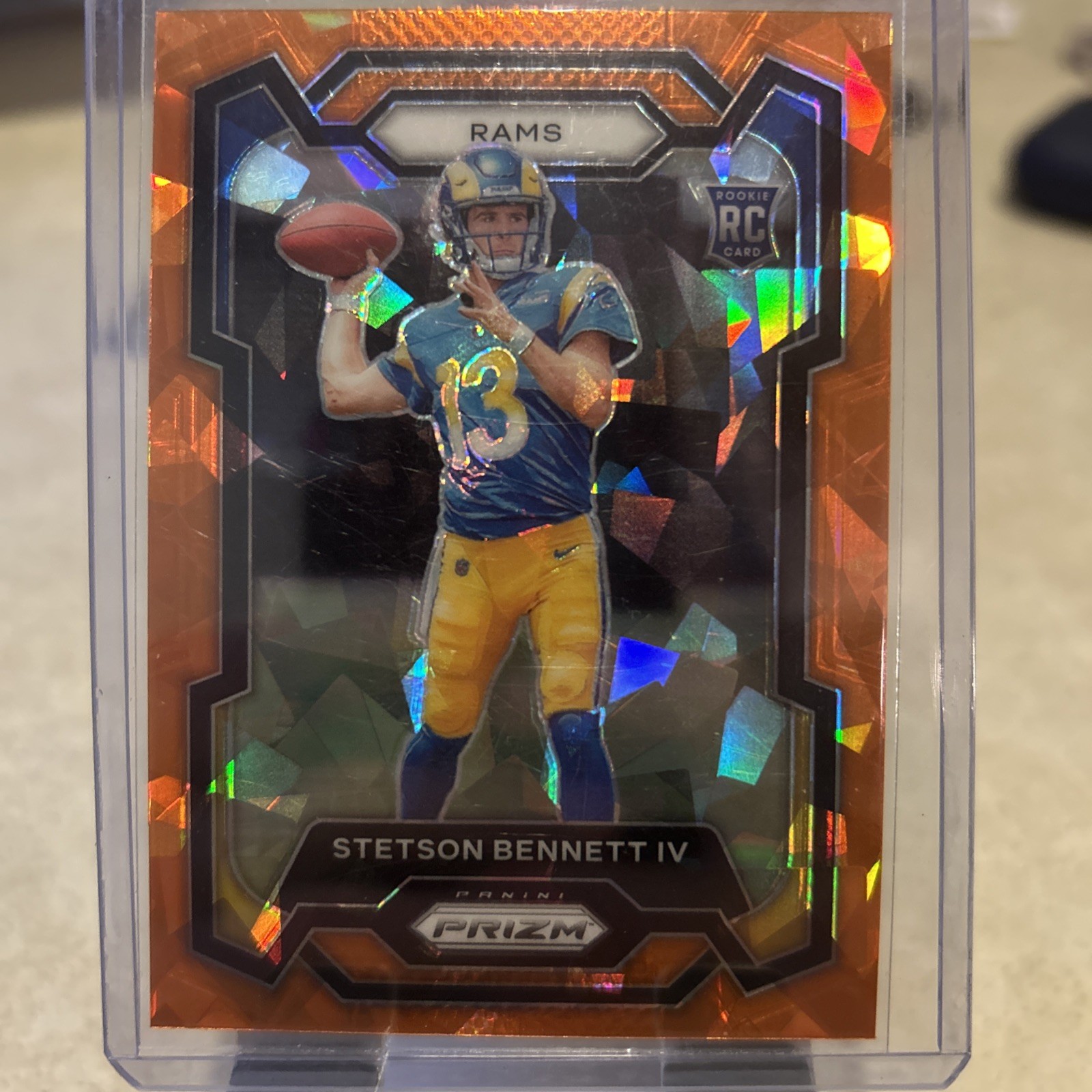 2023 Panini Prizm Orange Ice #358 Stetson Bennett IV RC Rookie Rams gl12