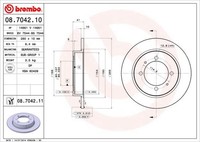2X Bremsscheibe Hinten Brembo 08704211 FÜR Mitsubishi Proton Volvo Bremsscheiben