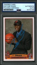 DWAYNE WADE SIGNED ROOKIE CARD TOPPS HOF NBA CHAMP SLAB PSA DNA
