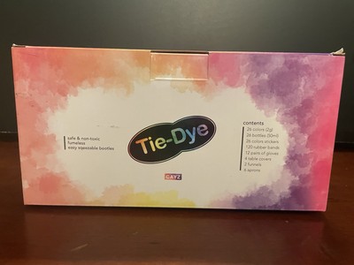 Complete Tie-Dye Kit With 26 Colors, Bottles, Gloves, Rubber Bands And More! Fun