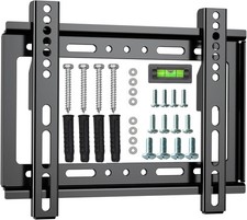 Fixed TV Wall Mount for 14-42 Inch Flat Screen TVs  Monitors, Black