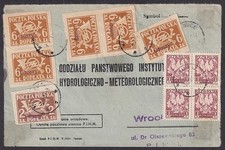 Poland 1946-49 & 1950 Postage Dues mixed franking on cover front