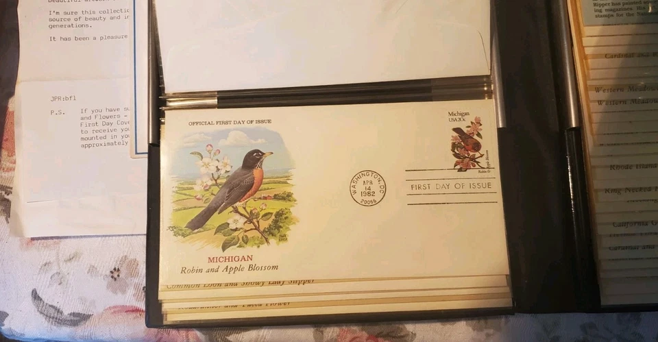 50 States Birds & Flowers Stamp Album – First Day Issue – Complete Set - Image 4 of 4