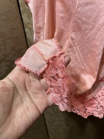 Alana Gale Vintage Pink Lace Teddy Bodysuit Romper Size Medium M