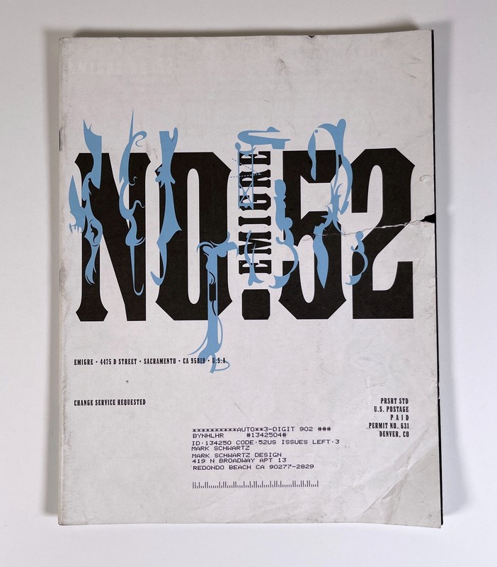 Emigre 52 — Fall 1999 Issue — Graphic Design Journal — Mailer Cover Included
