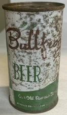 Vintage BULLFROG BEER 12oz. Empty Steel Flat Top Can, MONARCH BREWING CO.