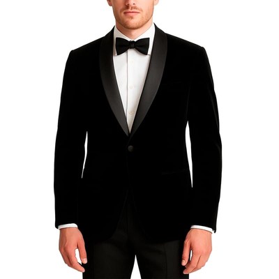 Adam Baker Men's Slim Fit Shawl Collar Velvet Dinner Jacket