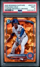 2025 Bowman Sapphire Fernando Cruz #BCP-110 Chrome Prospect Orange /25 PSA 9
