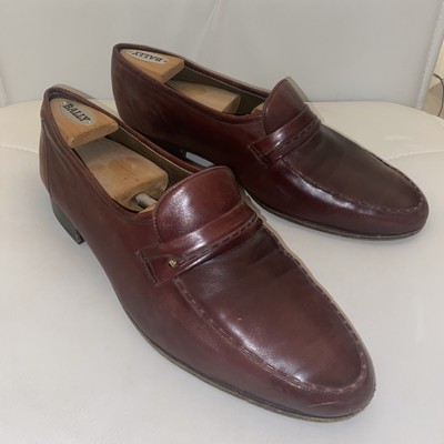 Bally of Switzerland Loafer Leather Brown Shoes Men's Sz 11 M Casino Rare!