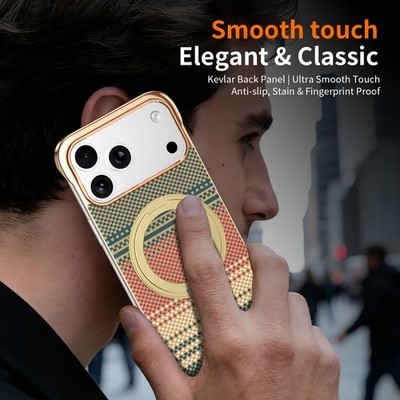 For iPhone 17 16 15 14 13 Pro Max Slim Magnetic Ring Stand Shockproof Back Case