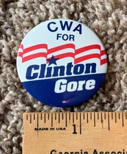 CWA For Clinton Campaign Button