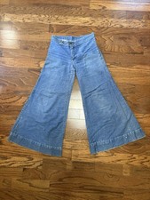 Vintage 60s 70s Sears  Roebuck Women  s Denim Jeans Bell Bottom Flare Size 7