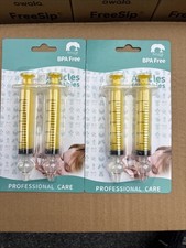 4PCS Silicone Baby Nasal Aspirator Syringe Set Gentle Nose Cleaner Kids Yellow