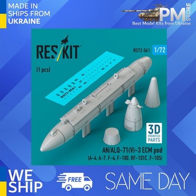 Reskit RS72-0561 1/72 AN/ALQ-71(V)-3 ECM pod 1pcs A-4 A-7 F-4 F-100 RF-101C
