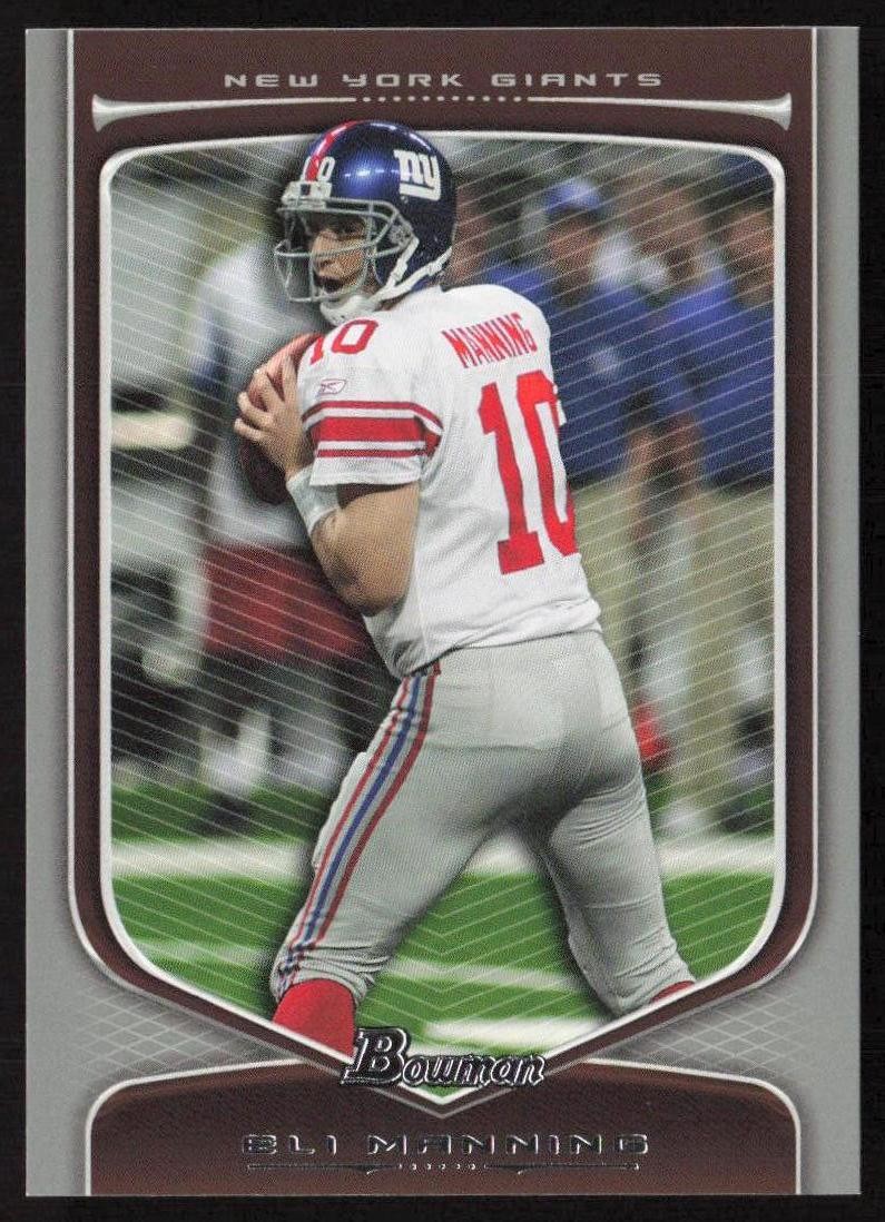 2009 Bowman Draft Picks Silver /50 Eli Manning #3 New York Giants