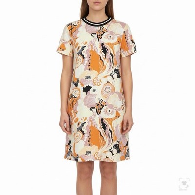 RVCA Womens Multicolor Viscose Floral Print Short-Sleeve T-Shirt Dress Size M