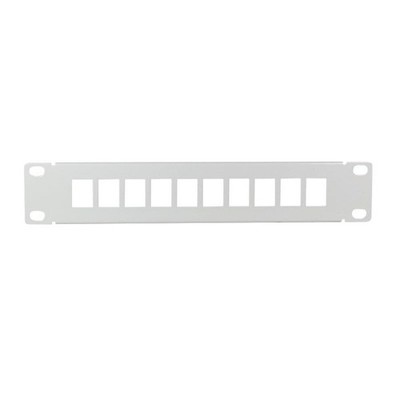 LogiLink ACT107 10'' Zoll Keystone Panel für 10 Keystone Module Stecker Hellgrau