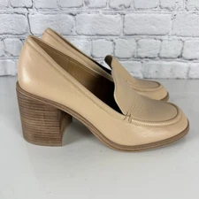 Crown Vintage Caitlun Pump Off White Women 8.5 M Block Heel Business Casual Shoe