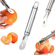 Orange Peeler Tool, Stainless Steel Citrus Peeler Tool Easy to Peel, Long Han...
