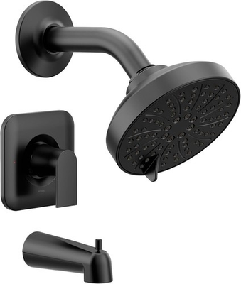 #ad Moen T2473EPBL Matte Black Pressure Balancing Shower Set Tub Spout Valve $156.95